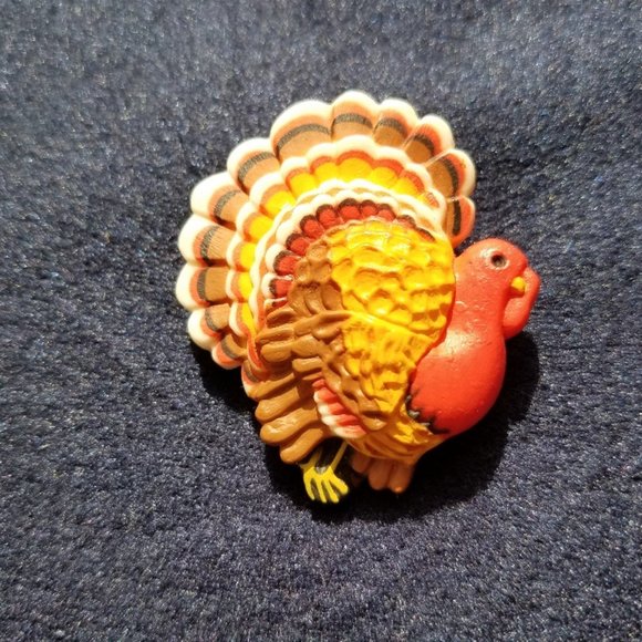 Vintage Thanksgiving Hallmark Turkey Brooch - Picture 1 of 4